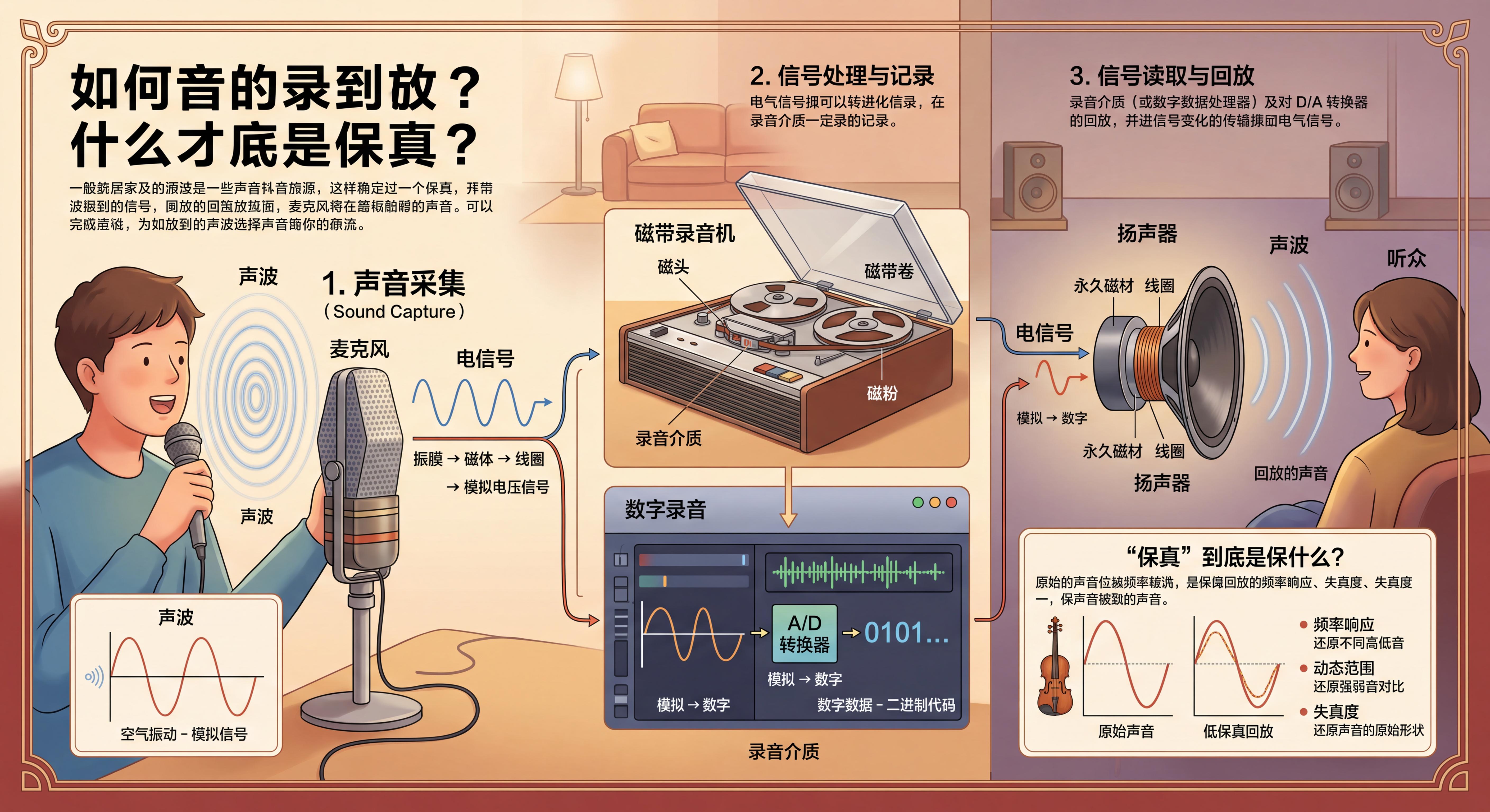 声音为什么能被记录下来？“保真” 到底保的是什么？