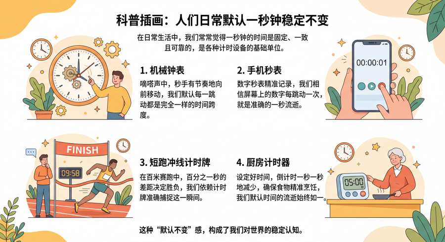 一秒钟，真的一直都是一样长吗？