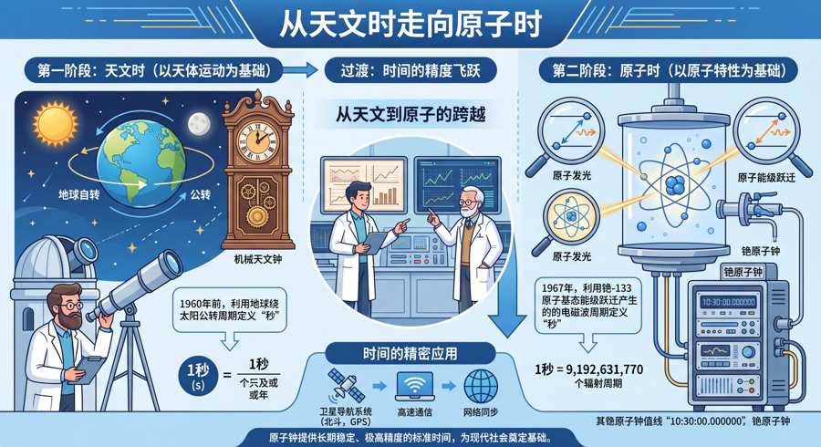 配图4:科学家用原子钟取代天文基准