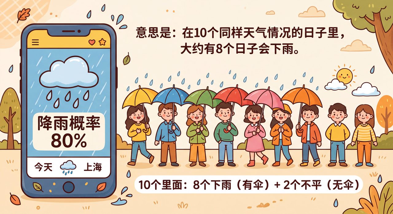 "降雨概率80%"里的这个80%，到底是怎么算出来的?