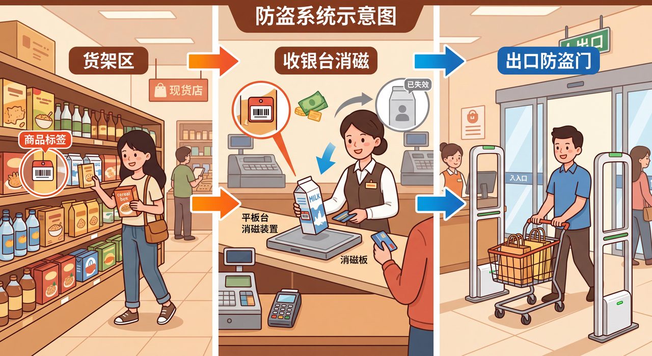 超市出口的防盗门，怎么就知道你有东西没结账？