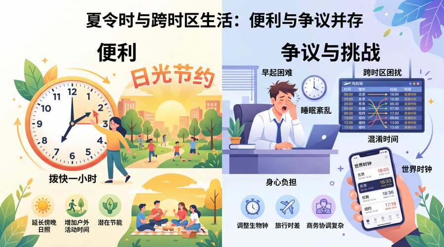 夏令时与跨时区生活的便利与争议