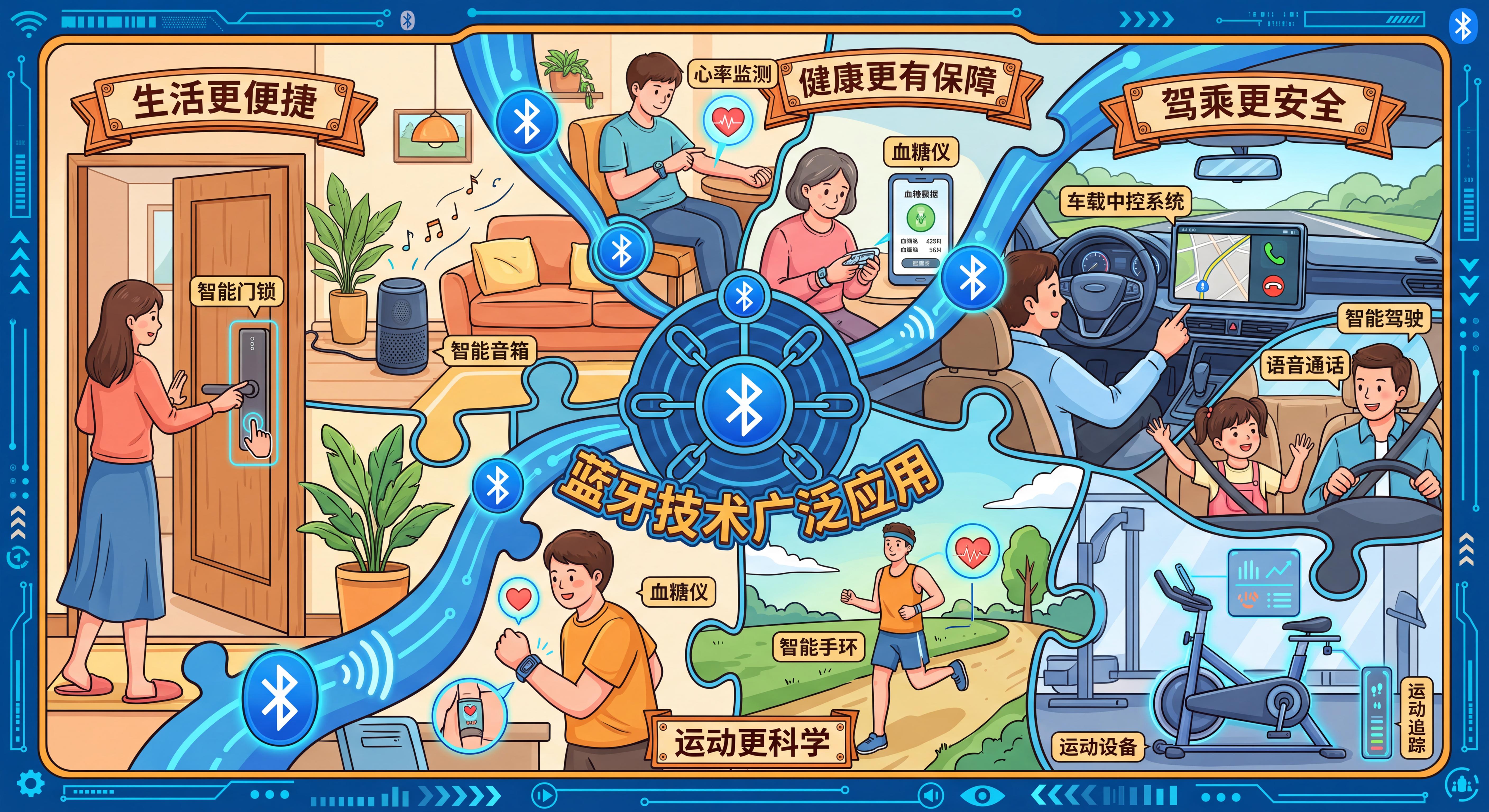 蓝牙在家庭、健康、汽车中的应用