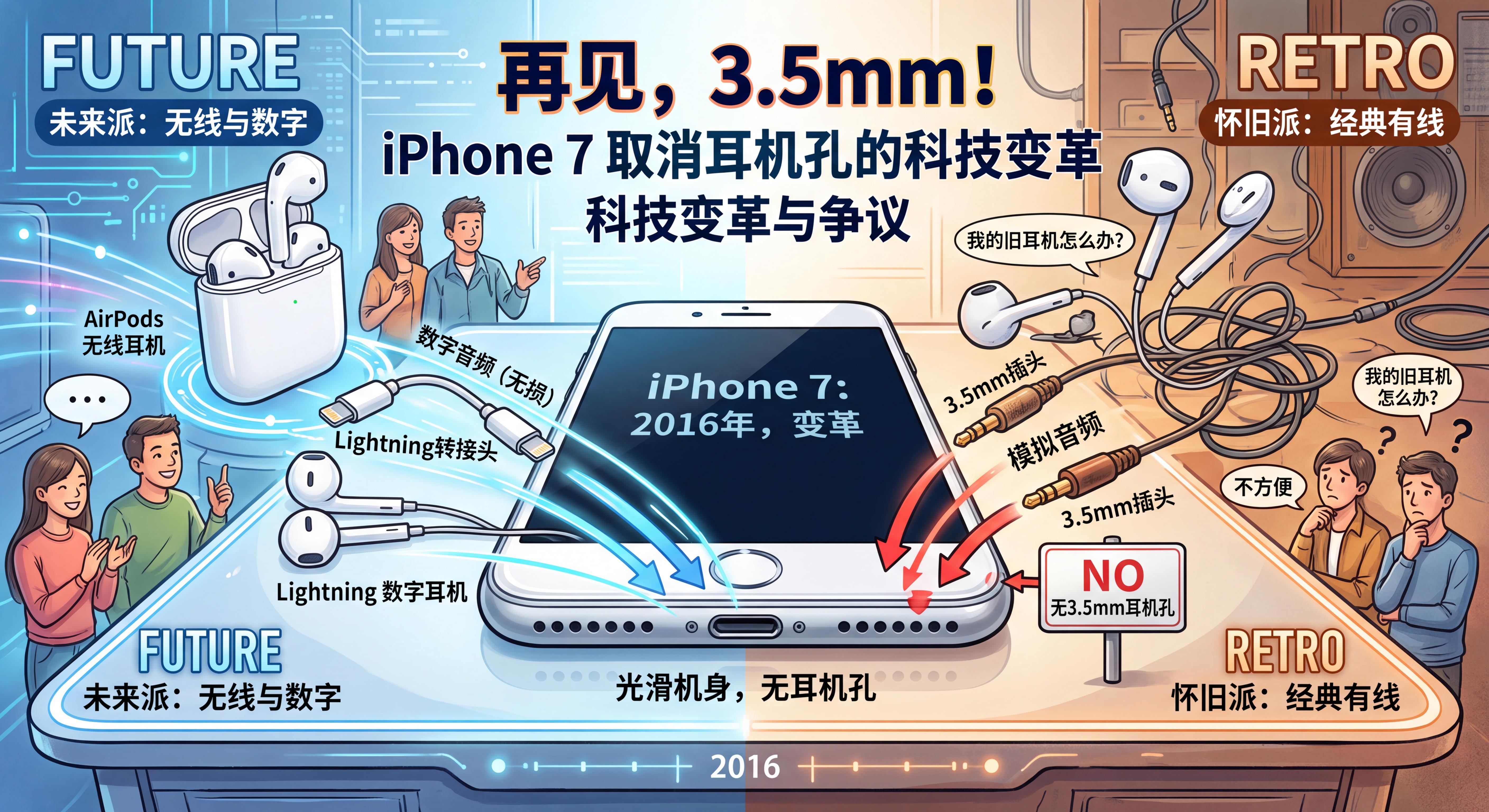 iPhone 7 取消 3.5mm 耳机孔的争议