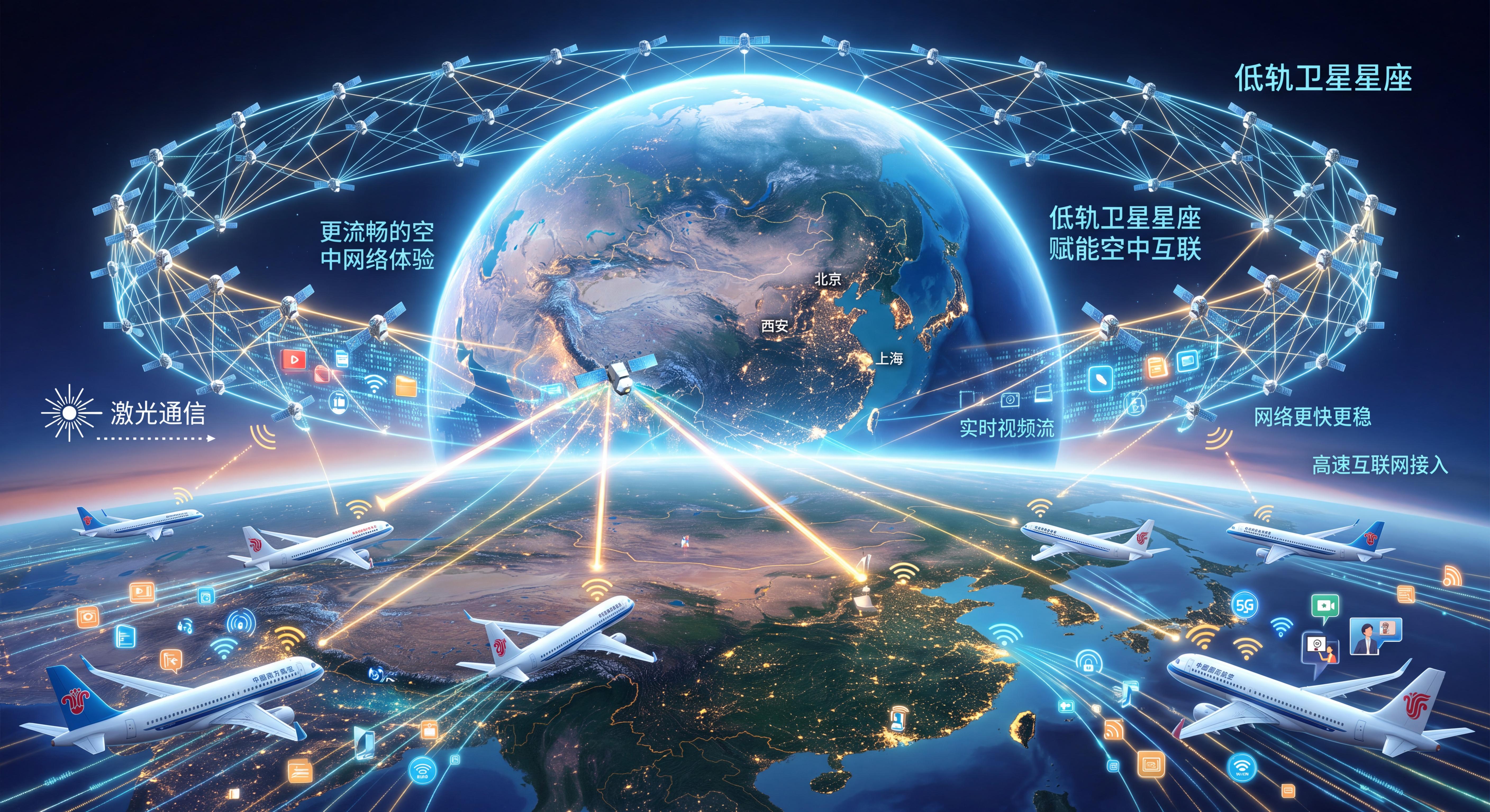 未来航空网络:低轨卫星与更密集连接
