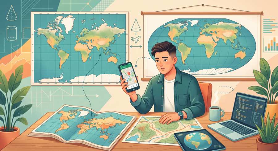 地图为什么永远不可能“真实”：投影法到底牺牲了什么