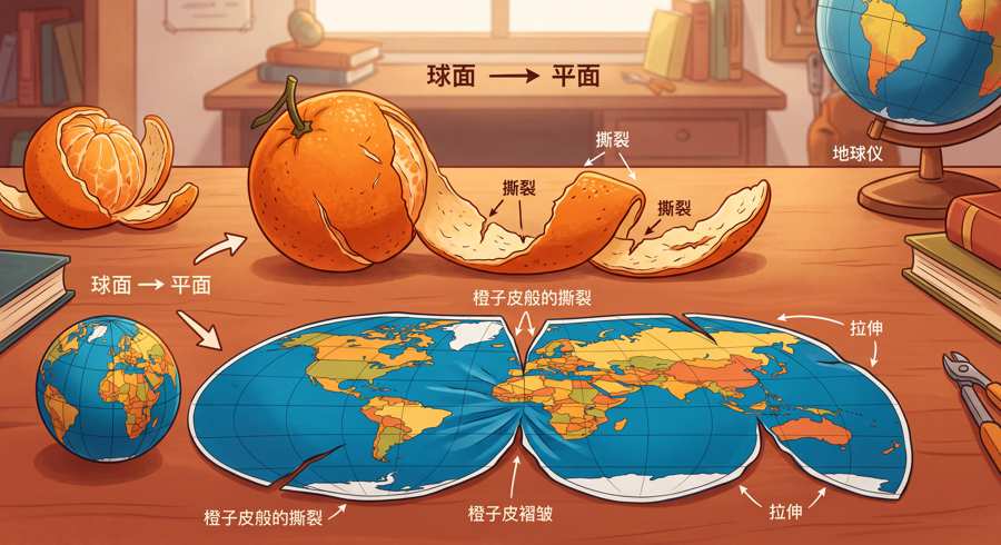 地图为什么永远不可能“真实”：投影法到底牺牲了什么