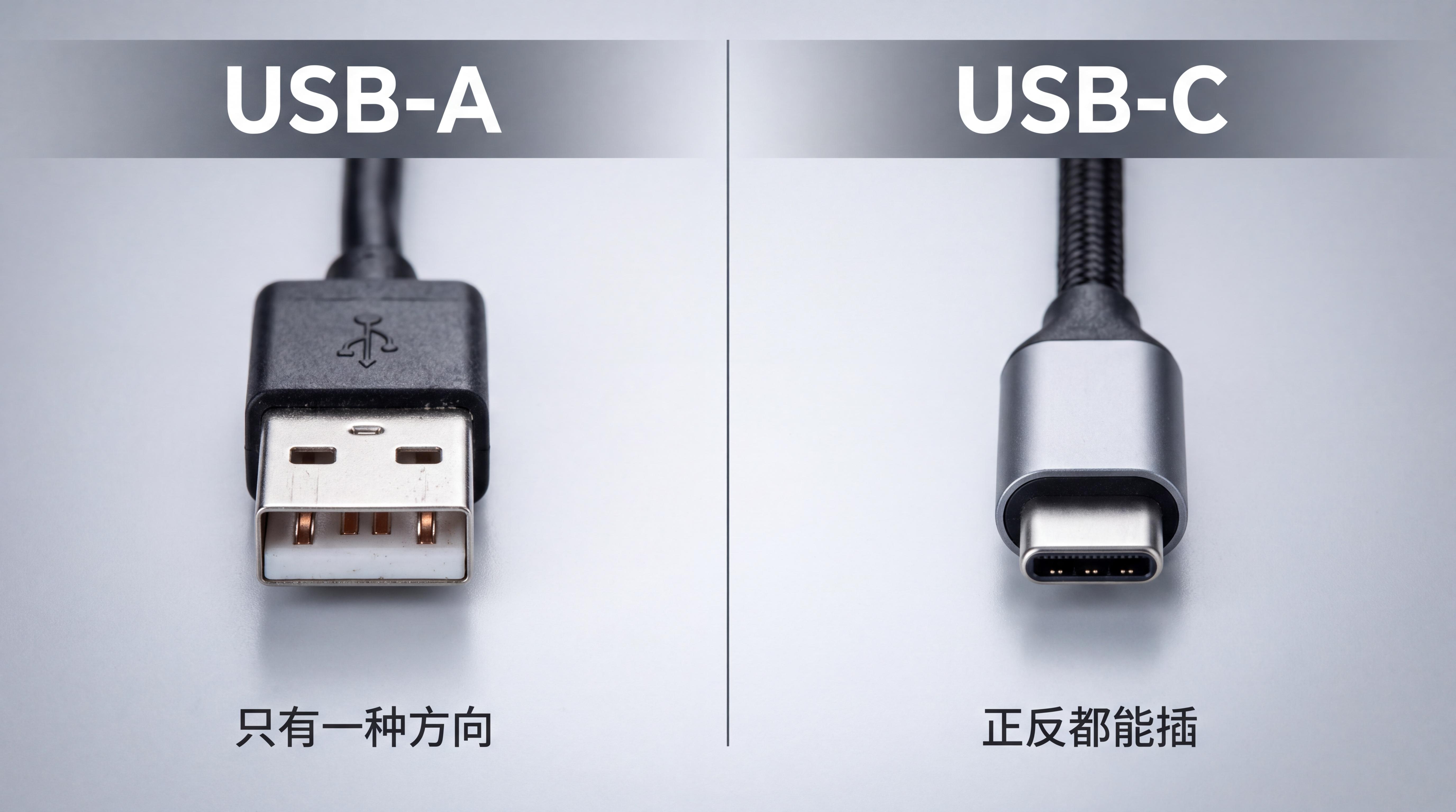 USB-A与USB-C接口对比